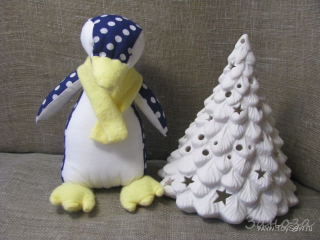 пингвин из ткани 
