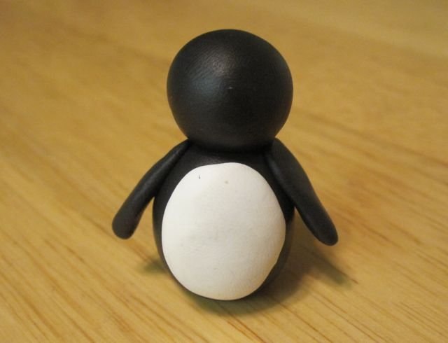 Пингвин из колобков-5