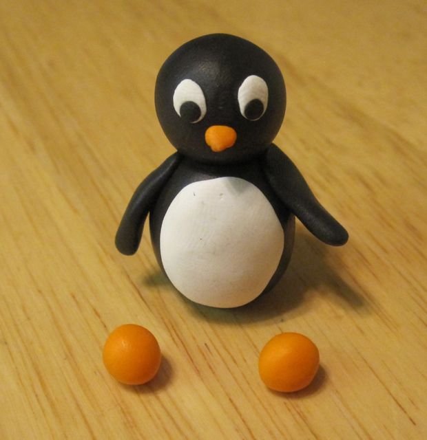 Пингвин из колобков-7