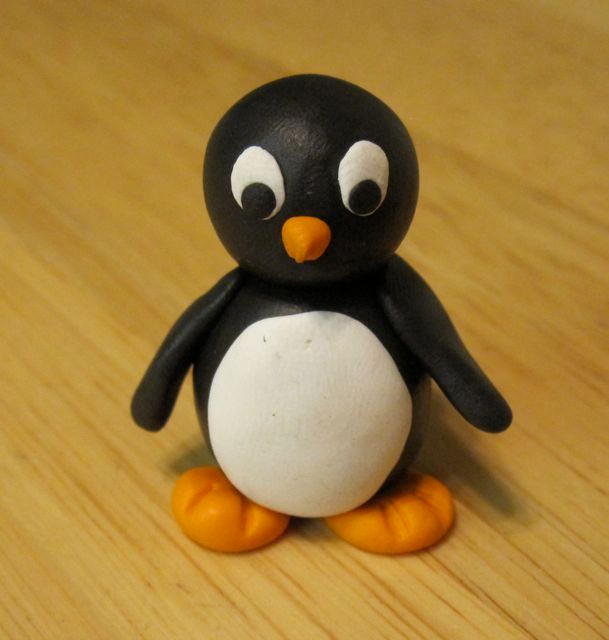 Пингвин из колобков-9