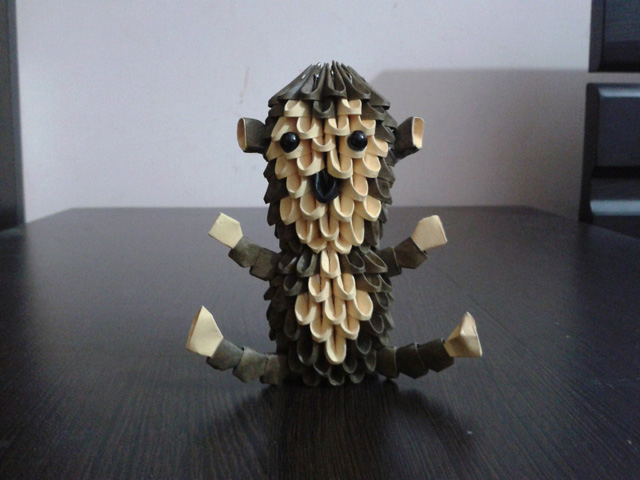 модульное оригами Обезьянка-4