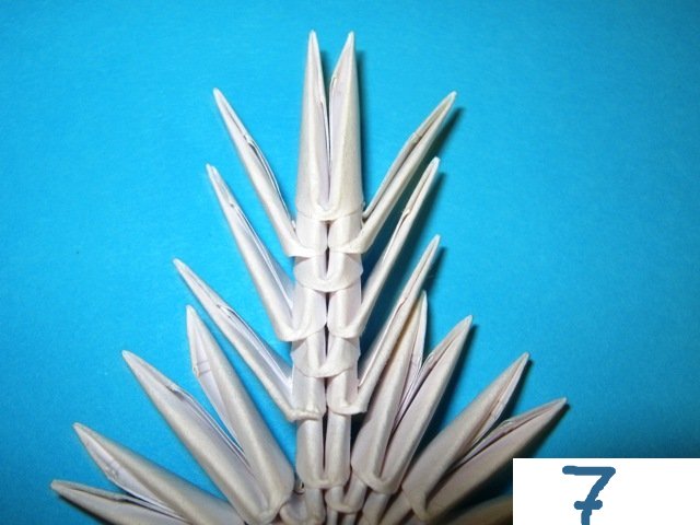 Снежинка из модулей оригами-8