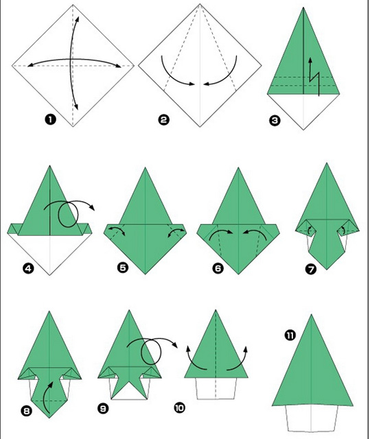 Объемные новогодние игрушки из бумаги схемы оригами