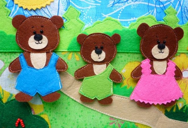 Куклы для сказки Три медведя из фетра шаг 3