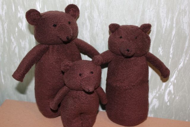 Куклы для сказки Три медведя из флиса шаг 6