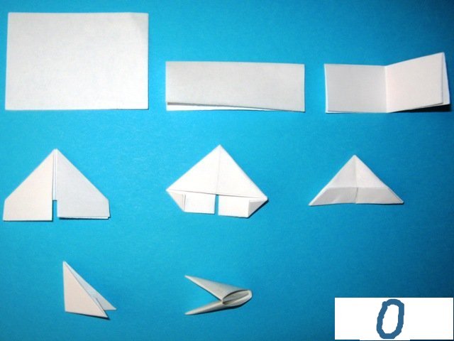Снежинка из модулей оригами