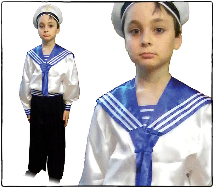 Детский новогодний костюм “Моряк” для мальчика своими руками, мастер-класс.