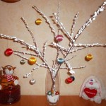 Снежные деревья из пенопласта для детского сада-3
